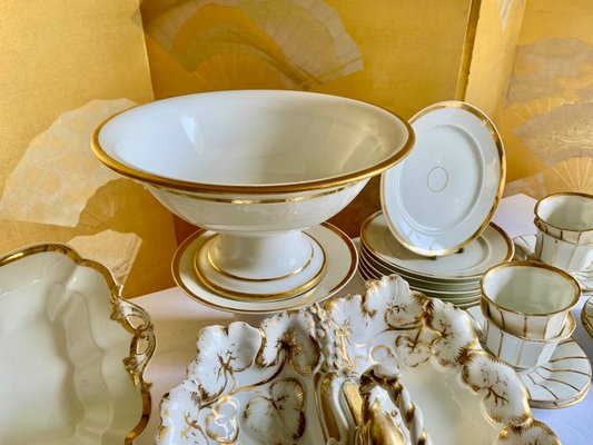 Antikes Dessertgeschirr aus Porzellan, 1810, 36 bei Pamono kaufen