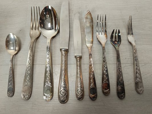 Cutlery Set with Box from Christofle, 1970s, Set of 114 for sale