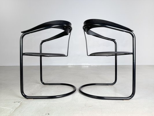 Set of Vintage Canasta Cantilever Chairs from Arrben, Italy, 1970s