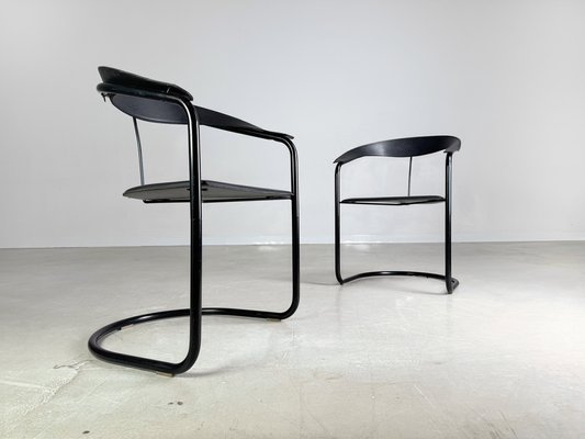 Set of Vintage Canasta Cantilever Chairs from Arrben, Italy, 1970s