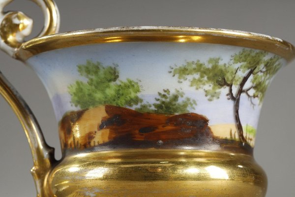 Pariser Porzellanservice mit Landschaftsdekoration, 1820, 9 . Set bei Pamono kaufen