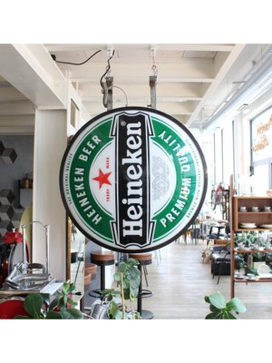 Double-Sided Heineken Illuminated Sign, 1980s for sale at Pamono