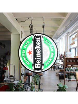 Double-Sided Heineken Illuminated Sign, 1980s for sale at Pamono