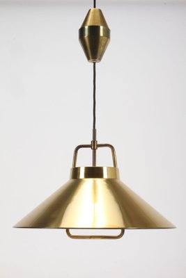 Brass P295 Rise Fall Pendant By Fritz Schlegel For Lyfa 1960s