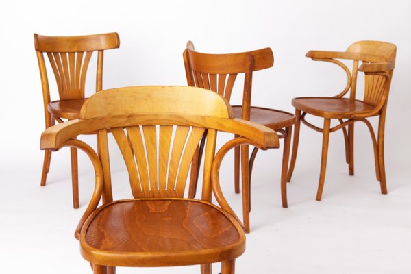 Beech Bentwood Chairs from Radomsko ZMG, Poland, 1970s, Set of 4