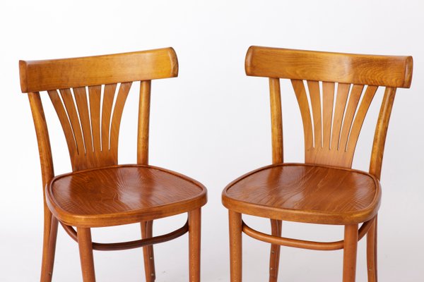 Beech Bentwood Chairs from Radomsko ZMG, Poland, 1970s, Set of 4