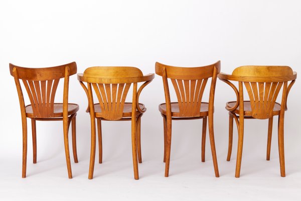 70s ポーランドZPM Radomsko社製 コスガ　ベントウッドチェア Beech Bentwood Chairs from Radomsko ZMG, Poland, 1970s, Set of 4