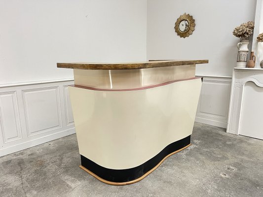 Table basse vintage, trépied avec plateau en formica