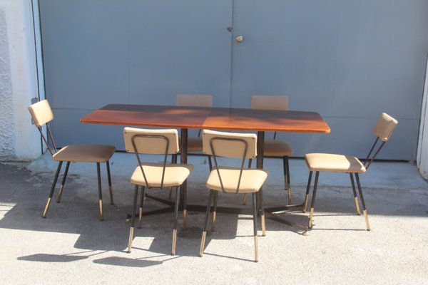 Italian Dining Table With Chairs 1950s For At Pamono Italian Dining Table With Chairs 1950s 1