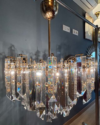2 magnifiques lustres à papilles en cristal 6 branches diamètre 55 cm - Décoration