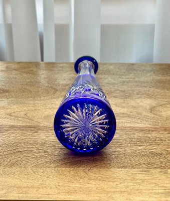 ancienne petite carafe en verre émaillé art nouveau