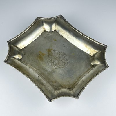 Antique Silver Plated Tray by Queen Victoria Sheffield, 1890s for