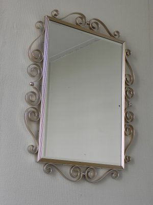 Vintage Mirror With Aluminium Frame For, White Vintage Mirror