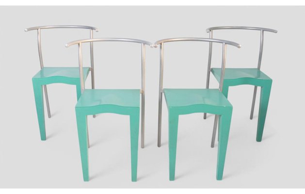 Dr. Glob Chairs by Philippe Starck for Kartell, 1980s, Set of 4