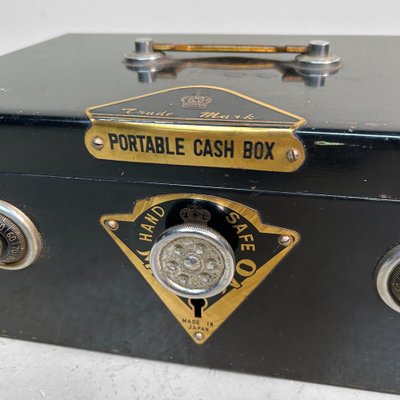 Vintage Japanese Metal Money Safe, 1950s for sale at Pamono