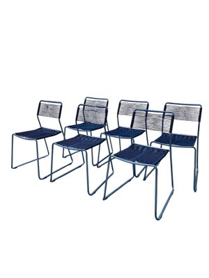 IKEA ヴィンテージ スパゲッティチェア MELKER 4脚(白黒各2脚) Melker