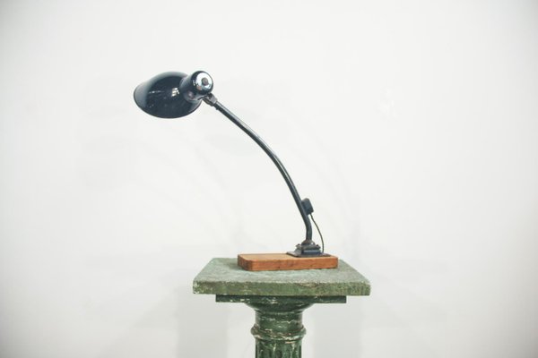 Early Bauhaus Task Light on Oak Base Nr. 745pi from Kandem