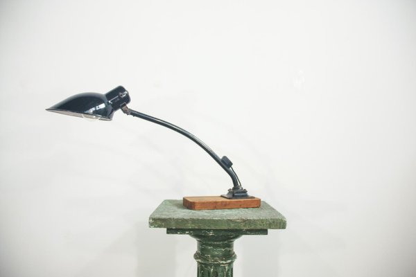 Early Bauhaus Task Light on Oak Base Nr. 745pi from Kandem