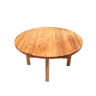 Round Norden Dining Table in Pine from Ikea, 1970s for sale at Pamono