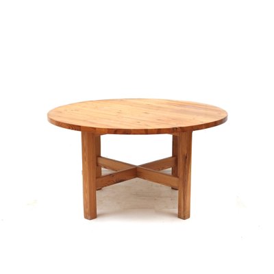 Round Norden Dining Table in Pine from Ikea, 1970s for sale at Pamono