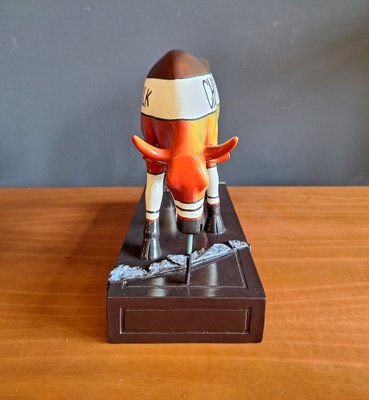 【値下げ】カウパレード チョコレートミルク牛の置物 Resin Cow Parade Chocolate Milk Sculpture, USA, 2000s for sale at