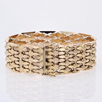 Bracelet Chaîne Or 18 Carats - Motif Tête D'aigle - Occasion - Bijou Homme