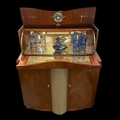 カティーサーク BAR 鏡 VINTAGE レトロ マリン レア コレクション Art Deco Rivington Walnut Bar Cabinet, 1930s for sale at Pamono