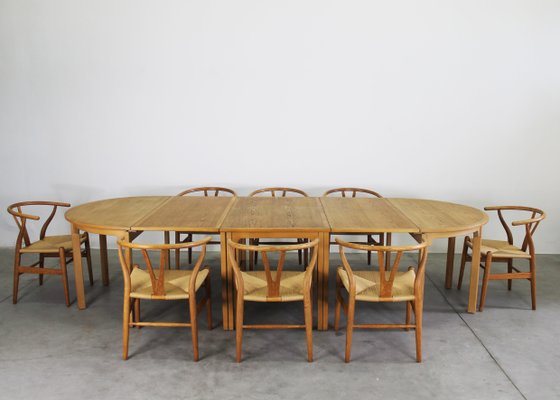 Dining Table and CH24 Chairs by Hans Wegner for Carl Hansen