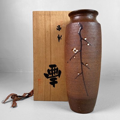 Vintage Kotobuki Ikebana Japanese Flower Vase by Suzuka-Yaki