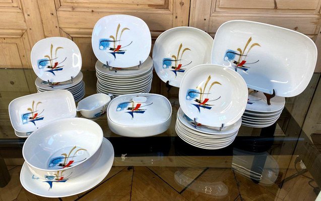 Rimbaud Table Service in Limoges Porcelain by Georges Boyer, Set