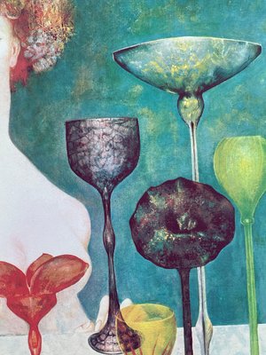 Leonor Fini, Figurative Composition, 1970s, Original Serigraph on