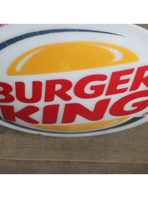 1990’s バーガーキング　看板　ドアプッシュ　店舗用　サイン 1990's バーガーキング 看板 ドアプッシュ 店舗用 サイン 70s
