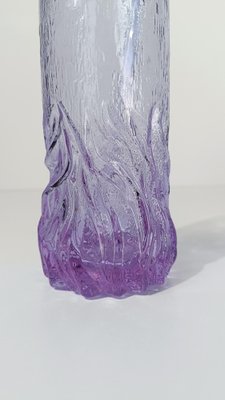 Long Drink Tumbler Glasses & Jug Set in Pale Lilac Bark Glass in