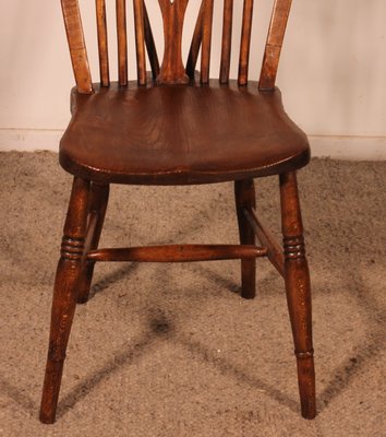 Windsor Wheelback Chairs, 19th Century, Set of 6 for sale at Pamono