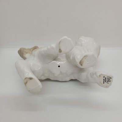 19th Century Enameled Porcelain Cat Figure by Nao for Lladró