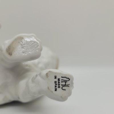 19th Century Enameled Porcelain Cat Figure by Nao for Lladró