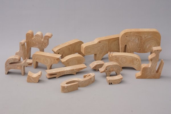 Animals Puzzle by Enzo Mari for Danese Milano, Set of 16 for sale