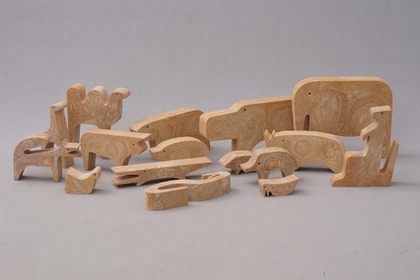 Animals Puzzle by Enzo Mari for Danese Milano, Set of 16 for sale