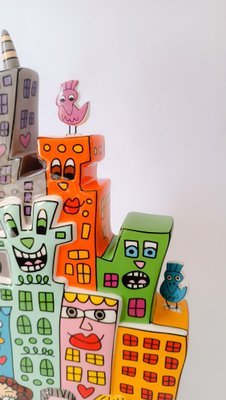 Ceramic Summer in the City New York Sculpture by James Rizzi