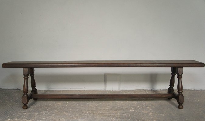 19th Century English Oak Joint Hallway Benches Set Of 2 For Sale
