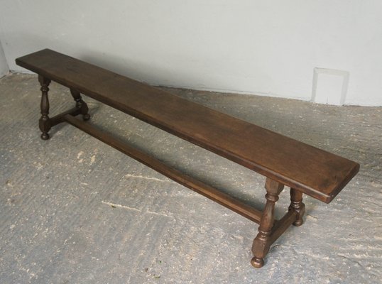 19th Century English Oak Joint Hallway Benches Set Of 2 For Sale