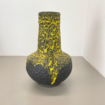 Large Fat Lava Pottery Vase by Fohr Ceramics, Germany, 1970s for