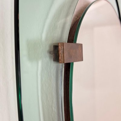 Max Ingrand Asymmetrical Blue Glass Mirror Max Ingrand Asymmetrical Blue Glass Mirror