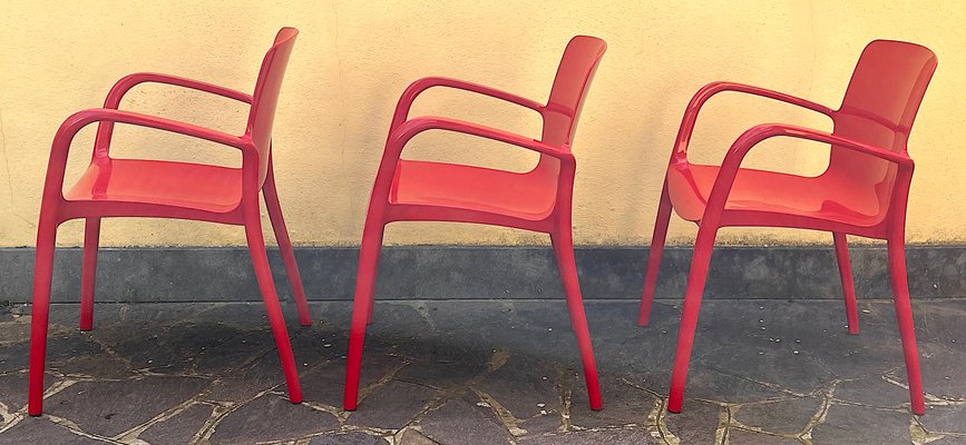 Chaises Tiffany par Marcello Ziliani pour Casprini, Set de 3 en
