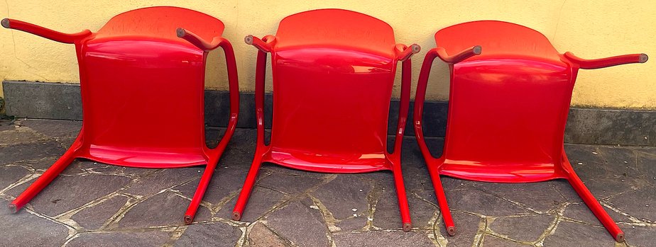 Tiffany Chairs by Marcello Ziliani for Casprini, Set of 3 for sale