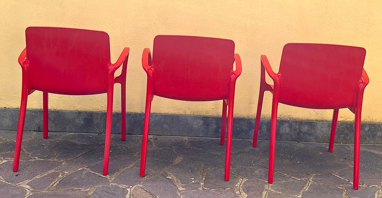 Chaises Tiffany par Marcello Ziliani pour Casprini, Set de 3 en