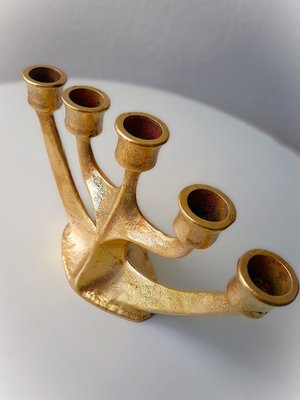Vintage Brutalist Bronze Candleholder by Gilde Handwerk Horst