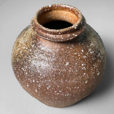 Japanese Shigaraki Yaki Ikebana Flower Vasei by Takahashi Shunsai