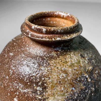 Japanese Shigaraki Yaki Ikebana Flower Vasei by Takahashi Shunsai