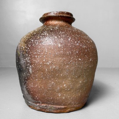 信楽焼 Shigaraki ware 扁壺 花瓶 Vase 井村侊生 L11 信楽焼 Shigaraki